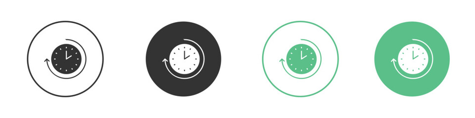 Uptime and downtime icon Vector simple flat graphic illustration.