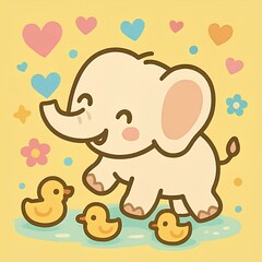 Elephant playing in water