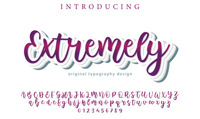 Extremely Font – Stylish Script Typeface with Bold Modern Brush Lettering