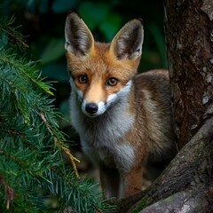 Fototapeta premium red fox cub