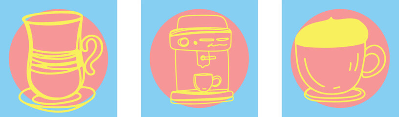 Restaurant alcoholic drink Line art	
