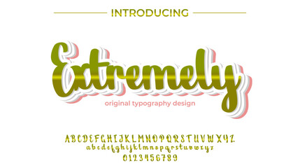 Extremely Font – Stylish Script Typeface with Bold Modern Brush Lettering