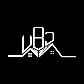 UBJ Real State logo design, UBJ simple and modern logo. UBJ luxurious alphabet design