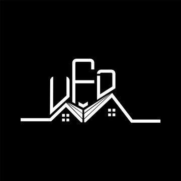 UFD Real State logo design, UFD simple and modern logo. UFD luxurious alphabet design