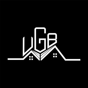 UGB Real State logo design, UGB simple and modern logo. UGB luxurious alphabet design