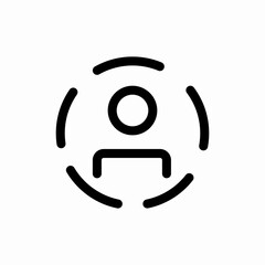 user profile account person dotted icon vector sign
