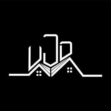 UJD Real State logo design, UJD simple and modern logo. UJD luxurious alphabet design