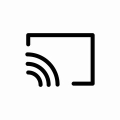 wifi signal wireless connection monitor icon vector sign