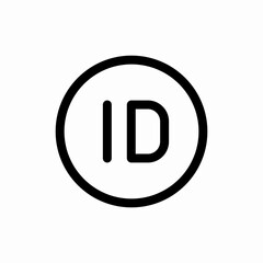 Obraz premium identification card badge id icon vector sign