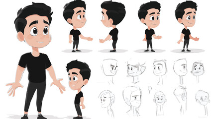 3d set of a woman in casual clothes in different poses illustration in a 3d cartoon style. Fashion teen girl model vector characters set wearing stylish dress with different hairstyles vector.