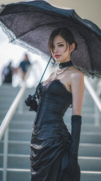 umbrella resident evil --ar 9:16 --raw --v 7 