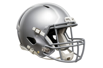 Fototapeta premium Football helmet with face mask isolated on transparent background, perfect for sports-related projects