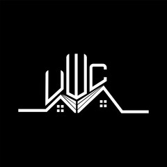 UWC Real State logo design, UWC simple and modern logo. UWC luxurious alphabet design