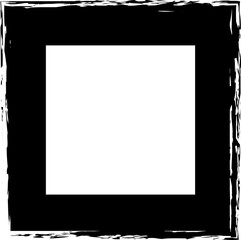 Obraz premium Set collection of square black frames with brush strokes