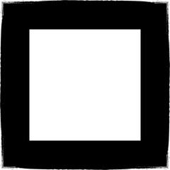 Obraz premium Set collection of square black frames with brush strokes