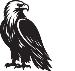 Black and White Eagle Silhouette