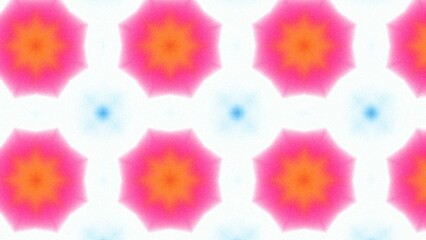 Abstract Radiant Burst with Soft Grain Texture, Symmetrical Glow Pattern in Psychedelic Style, Radiating Circular Abstract with Subtle Noise, Kaleidoscopic Starburst with Gradient Flow