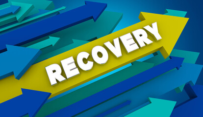 Recovery Arrows Up Improvement Getting Better Back to Normal 3d Illustration