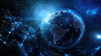 Global network connecting the world.