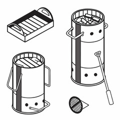 Barbecue grill accessories charcoal starter chimney starter