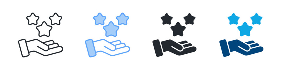 Success Icon Set Multiple Style. Designed In Outline, Blue, Glyph, Dual Tone