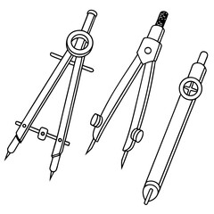 Drawing compasses geometric tools drafting instrument