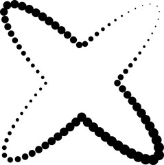 Star shape halftone dots element