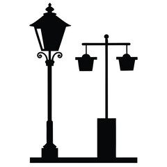 street lamp vector illustration