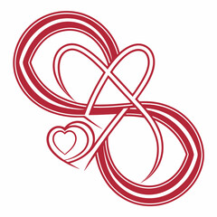 Intertwined infinity heart symbol infinity symbol love