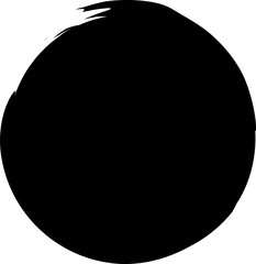 Brush circles frame. Design elements