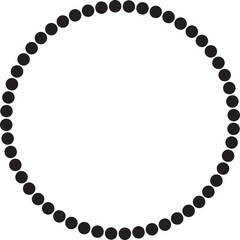 Dotted circular round, symbol, icon, frame