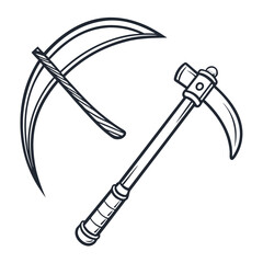 Scythe sickle tool set weapon agriculture