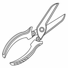 Garden shears with gray handles pruning shears secateurs
