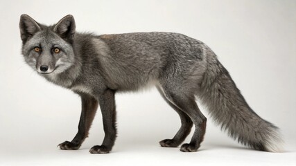 Gray Fox on studio background