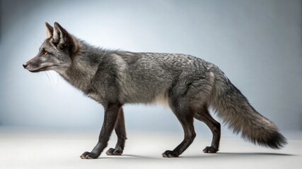 Gray Fox on studio background