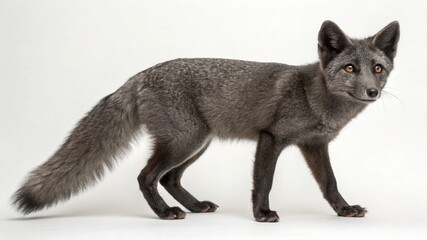 Gray Fox on studio background
