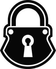 Lock  silhouette, padlock icon vector, security lock illustration, open and closed lock, safety clipart