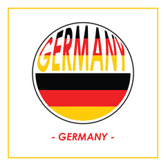 Vector Design Germany Flag Wordmark Logo.