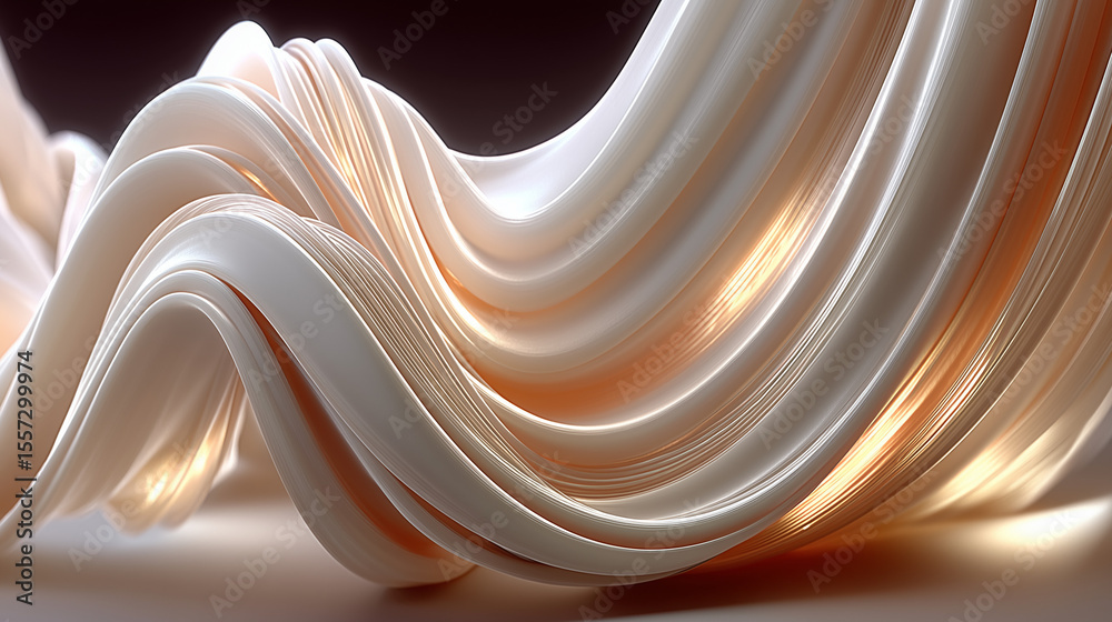 Aufkleber fluid waves of light and texture create a stunning visual display with soft curves and illuminating 