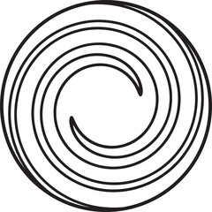 abstract amazing spiral line cyclone shape ball vector design