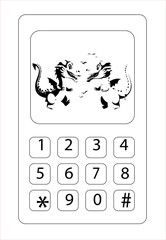 calculator icon set. calculator with numbers