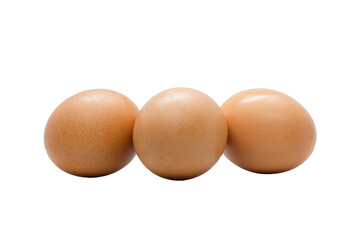 Chicken eggs on white background, png