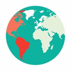 Obraz premium World Map Icon | Generative AI Vector & Linocut Silhouette Design