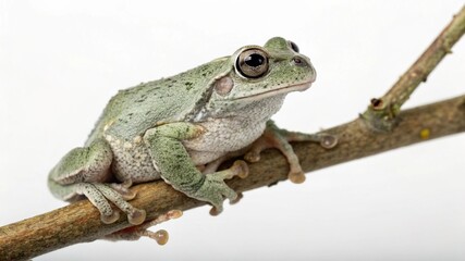 Gray Tree Frog on studio background