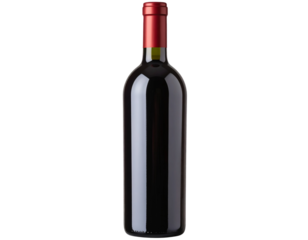 Firefly_Wine bottle with cork on transparent background, waiting for custom label placement