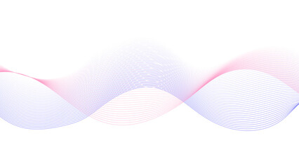 Soft gradient wave pattern. Modern digital art with curves.