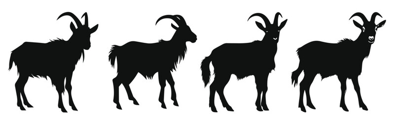 goat silhouette vector illustration