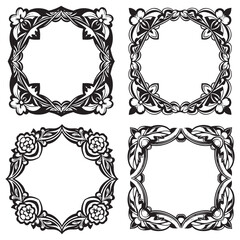 Dainty and Hand-Drawn Vintage Decorative Floral Border Vector Collection