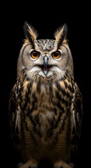 Fototapeta premium Majestic Eurasian Eagle-Owl Portrait A Stunning Wildlife Encounter