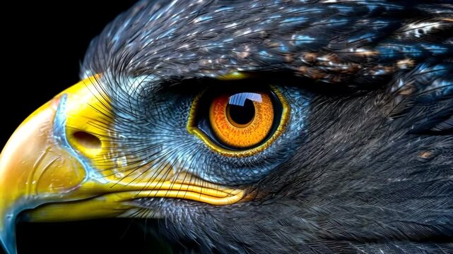 Golden Eagle With Blue Eyes